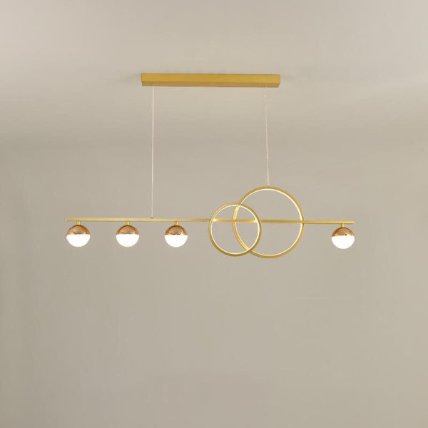 Modern Luxury Long Strip Round Globe Design LED Island Light Chandelier - Image 4