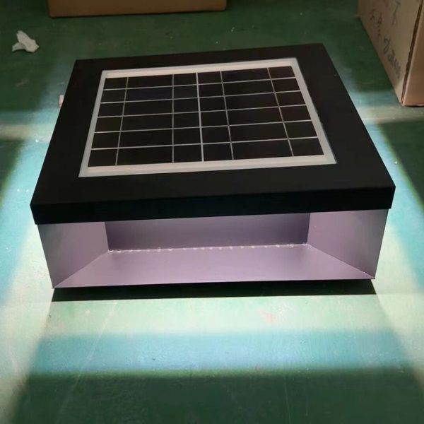 Solar Modern Simple Glass Cuboid LED Outdoor Landscape Light - Image 24