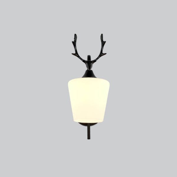 Nordic Creative Antler Glass Cone Shade 1-Light Wall Sconce Lamp - Image 6