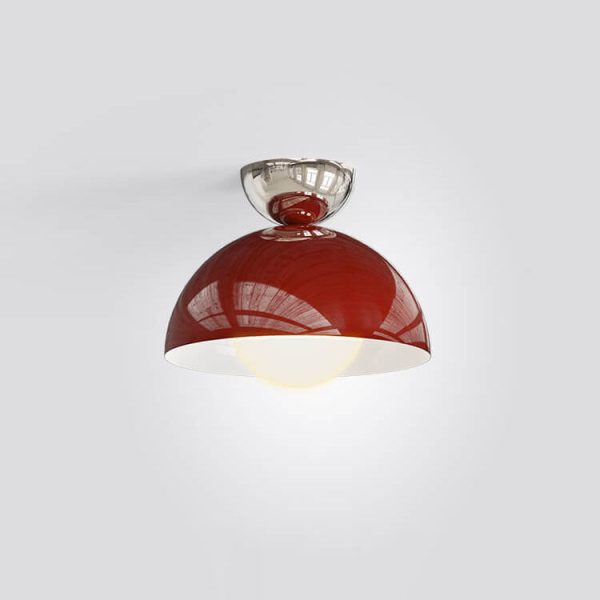 Modern Simple Wrought Iron Semi-Circle 1-Light Semi-Flush Mount Lighting - Image 9