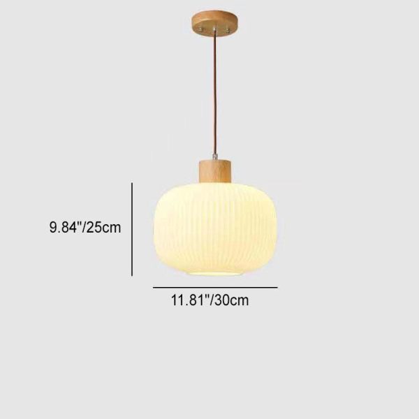 Japanese Minimalist Log Wood  Strip Glass Jar 1/2/3 Light Island Light Chandelier - Image 14