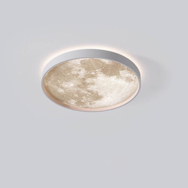 Nordic Creative Moon Round LED Flush Mount Ceiling Light - Image 15