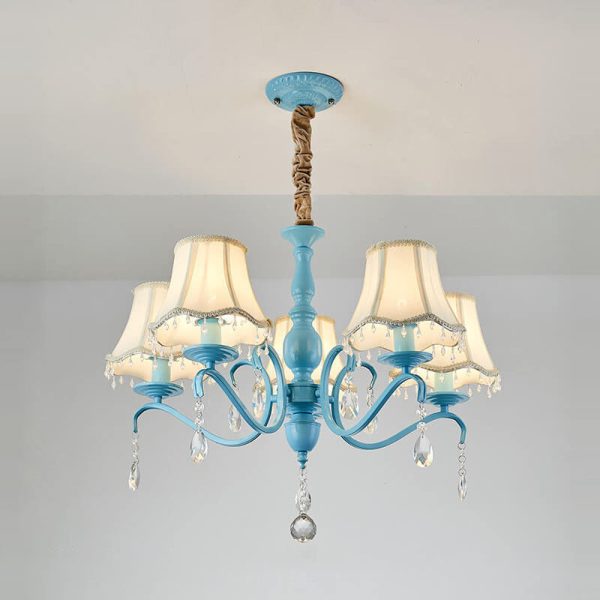 Modern Creative Cone Iron Crystal Fabric 5/6/8 Light Chandelier - Image 13