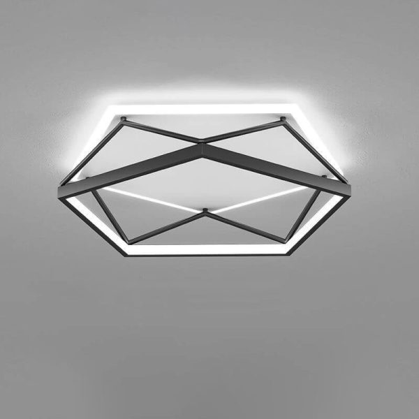 Nordic Minimalist Geometric Art LED Flush Mount Ceiling Light - Image 2