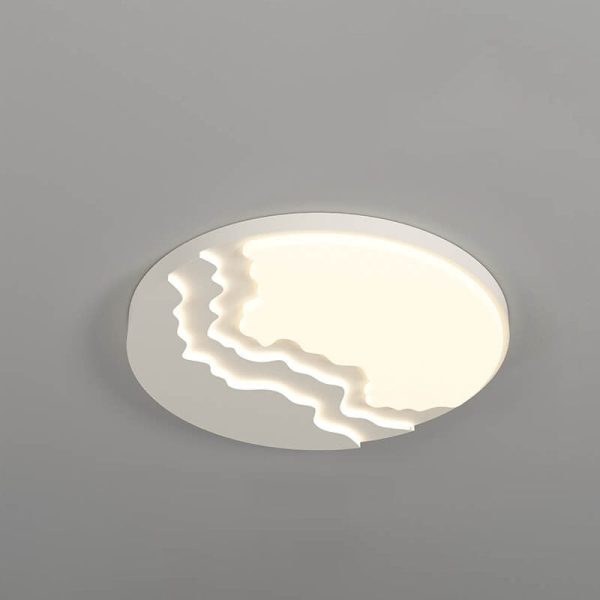 Modern Minimalist Creative Acrylic Wave LED Flush Mount Ceiling Light - Image 13