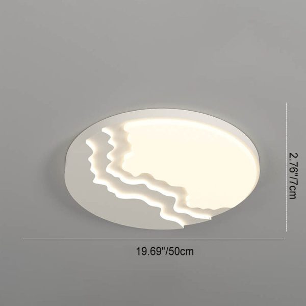 Modern Minimalist Creative Acrylic Wave LED Flush Mount Ceiling Light - Image 4