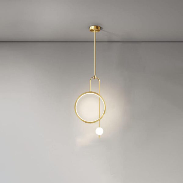 European Minimalist Light Luxury Circular Hardware Acrylic LED Chandelier - Image 14
