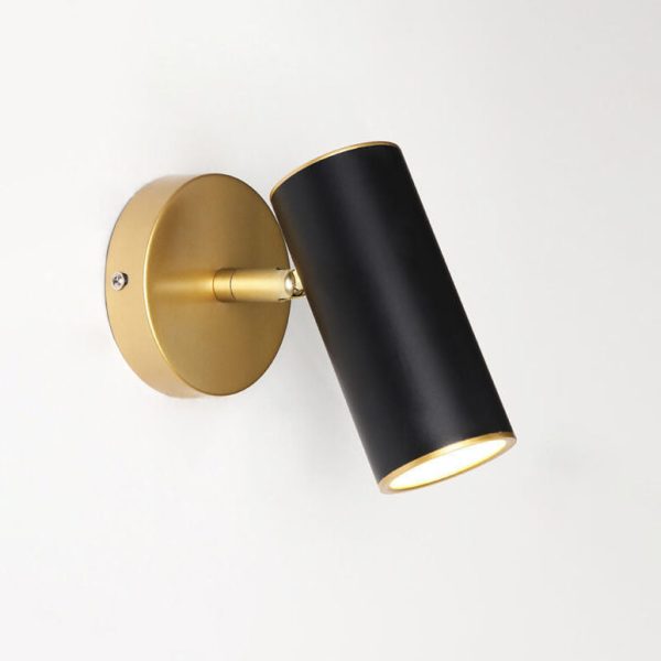 Modern Simplicity Plated Cylindrical Spotlight 1-Light Reading Wall Sconce Lamp - Image 4