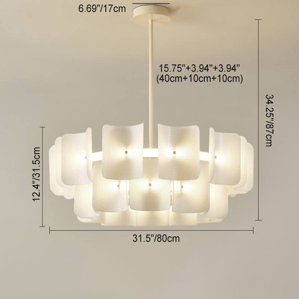 Modern Creative Round Rectangle Iron Aluminum PMMA LED Island Light Chandelier - Image 5
