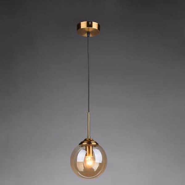 Contemporary Nordic Copper Spherical Glass Shade 1/3/5-Light Island Light Chandelier For Dining Room - Image 16