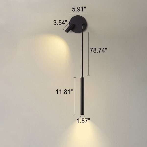 Nordic Minimalist Long Cylindrical Spotlight LED Wall Sconce Lamp - Image 12