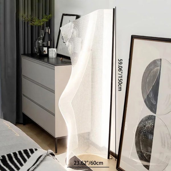 Modern Art Deco Irregular Shape Acrylic Aluminum LED Standing Floor Lamp For Living Room - Image 13