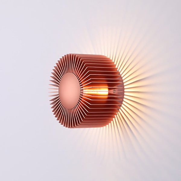 Modern Minimalist Aluminum Round Sun Flower Design LED Wall Sconce Lamp For Living Room - Image 5