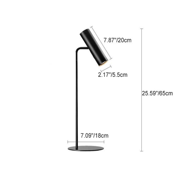 Contemporary Nordic Metal Cylinder 1-Light Table Lamp For Bedroom - Image 2