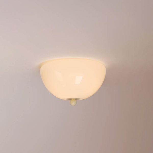 Nordic Minimalist Iron Round Glass Shade 4-Light Flush Mount Ceiling Light - Image 3