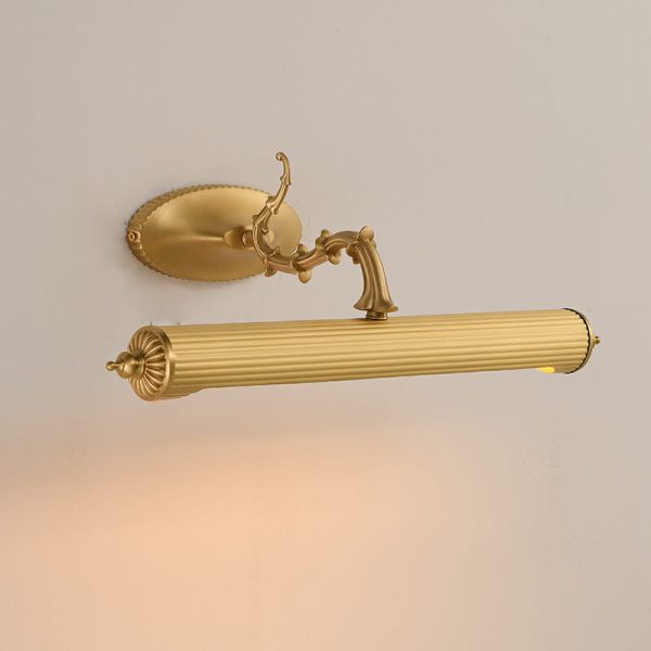 French Antique Copper Cylindrical 2-Light Mirror Front Wall Sconce Lamp - Image 10