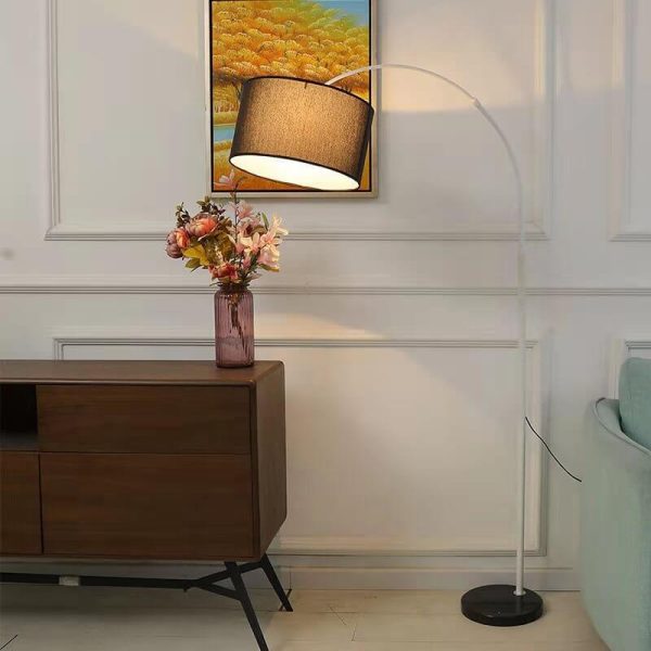 Nordic Creative Fabric Column Shade Fishing Rod 1-Light Standing Floor Lamp - Image 12