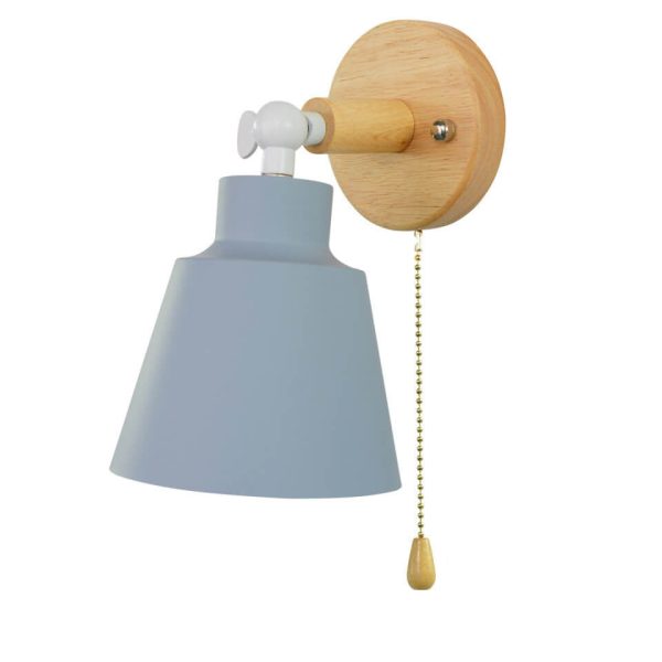 Nordic Minimalist Macaron Solid Color Rotatable Wood 1-Light Wall Sconce Lamp - Image 9
