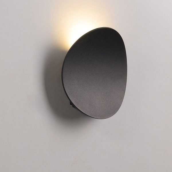Modern Minimalist Curved Round Aluminum LED Wall Sconce Lamp - Image 5