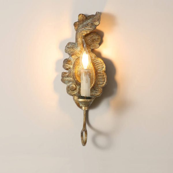 Vintage Resin Candelabra 1-Light Wall Sconce Lamp - Image 15