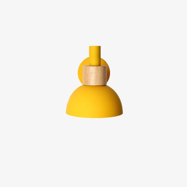 Modern Classic Macaron Solid Color Wood Iron 1-Light Wall Sconce Lamp - Image 16