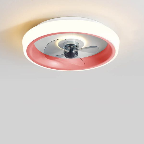 Simple Modern Acrylic Lightweight LED Flush Mount Fan Light - Image 3
