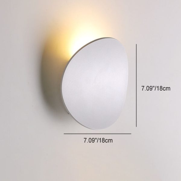 Modern Minimalist Curved Round Aluminum LED Wall Sconce Lamp - Image 6