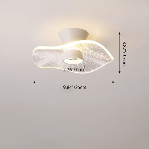 Modern Minimalist Round Rose Flower Iron Acrylic LED Flush Mount Ceiling Light For Living Room - Image 5