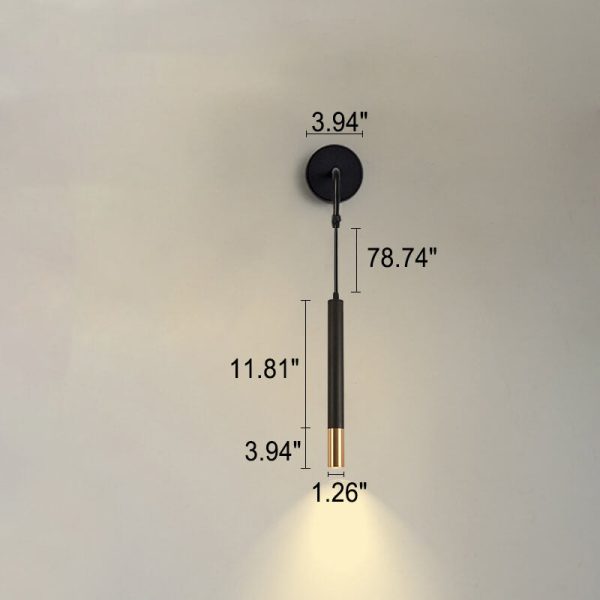 Nordic Minimalist Long Cylindrical Spotlight LED Wall Sconce Lamp - Image 13