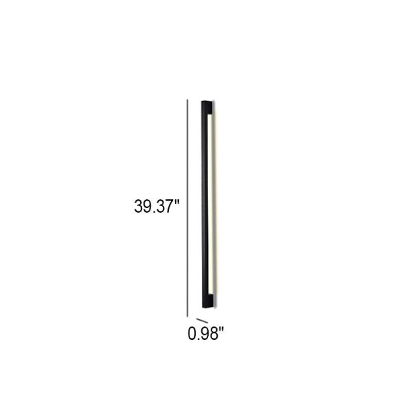Modern Simplicity Long Strip Aluminum Silicone LED Wall Sconce Lamp - Image 6