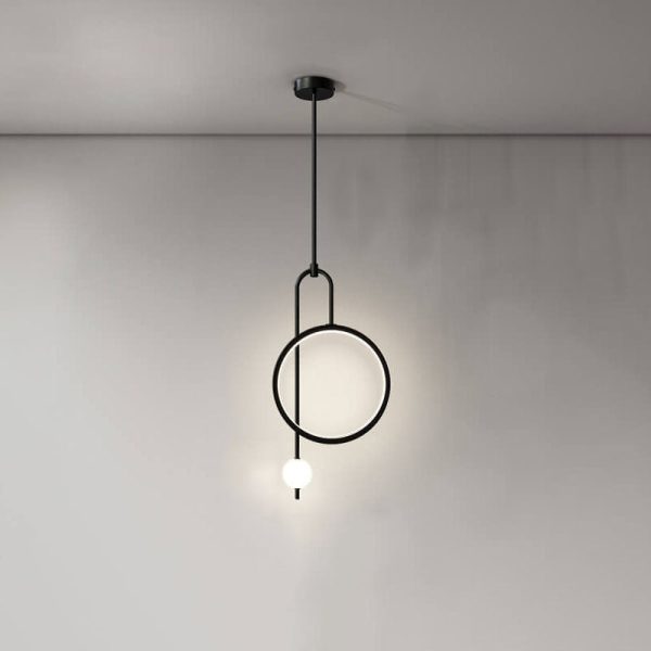 European Minimalist Light Luxury Circular Hardware Acrylic LED Chandelier - Image 15