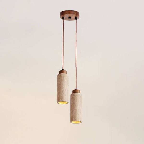 Japanese Wabi-sabi Solid Wood Stone 1/2/3-Light Island Light Chandelier - Image 25