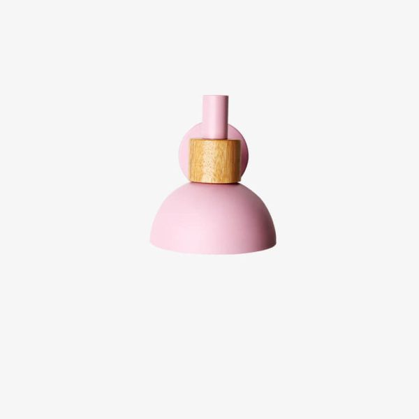 Modern Classic Macaron Solid Color Wood Iron 1-Light Wall Sconce Lamp - Image 17