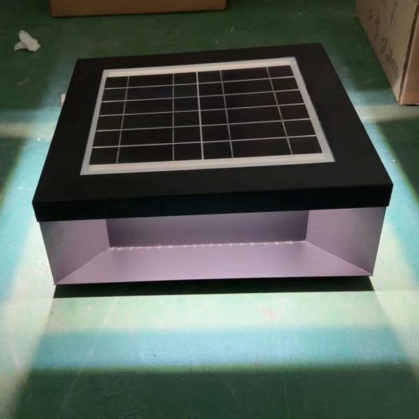 Solar Modern Simple Glass Cuboid LED Outdoor Landscape Light - Image 25
