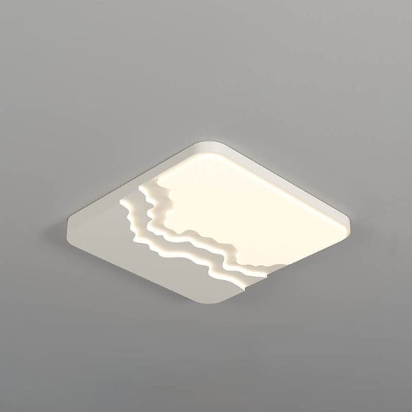 Modern Minimalist Creative Acrylic Wave LED Flush Mount Ceiling Light - Image 14