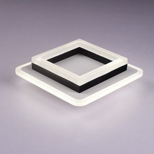 Nordic Simple Acrylic Square Circle Iron LED Flush Mount Ceiling Light - Image 6