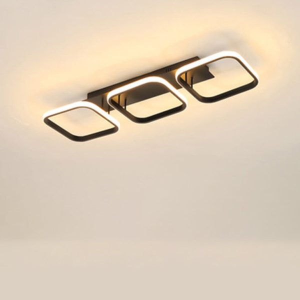 Nordic Simple Creative Square Combination Design LED Semi-Flush Mount Light - Image 8