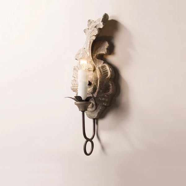 Vintage Resin Candelabra 1-Light Wall Sconce Lamp - Image 16