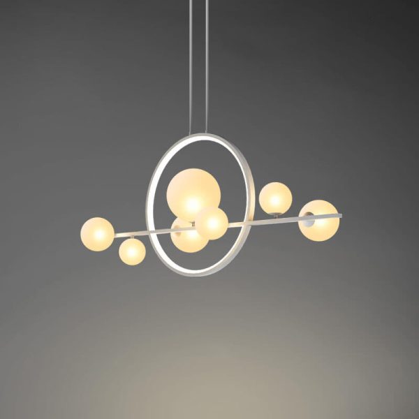 Modern Glass Long Bubble Magic Bean Island Light 7/10 Light Chandelier - Image 3