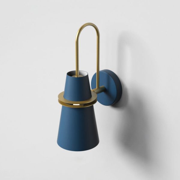 Contemporary Scandinavian Horn Iron 1-Light Wall Sconce Lamp For Bedroom - Image 11