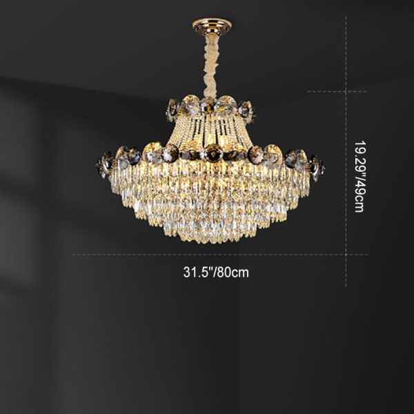 Contemporary Luxury Half Round Ball Crystal Iron 8/10/11/14/17/24 Light Chandelier For Living Room - Image 8