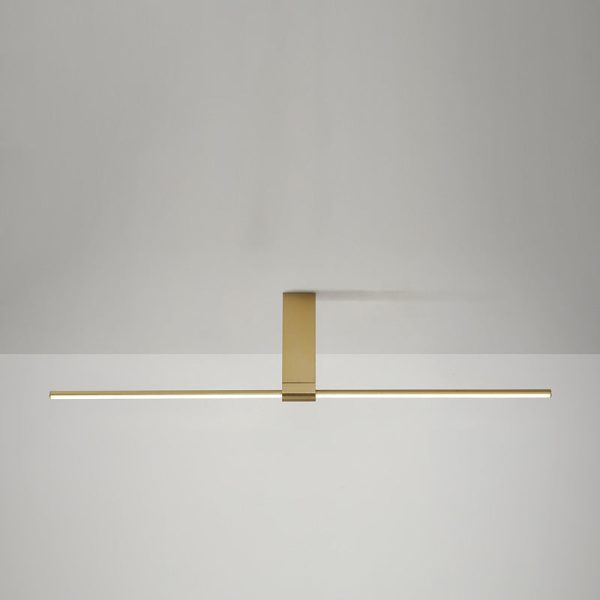 Modern Minimalist Aluminum Acrylic Strip Rectangle LED Semi-Flush Mount Ceiling Light For Hallway - Image 9