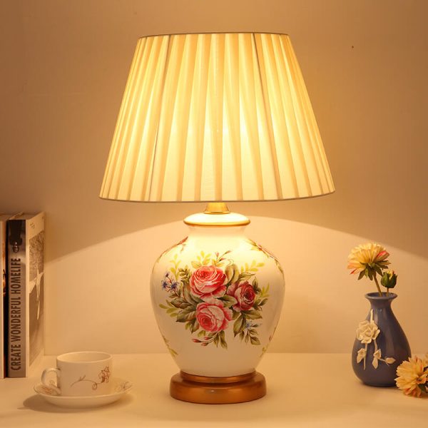 Modern Creative Warm Ceramic Cylindrical 1-Light Table Lamp - Image 3