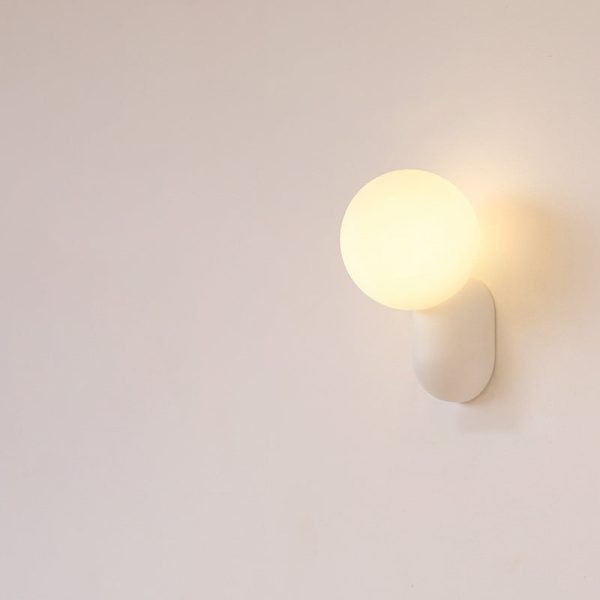 Macaron Cream Style Resin Glass Ball 1-Light Wall Sconce Lamp - Image 4
