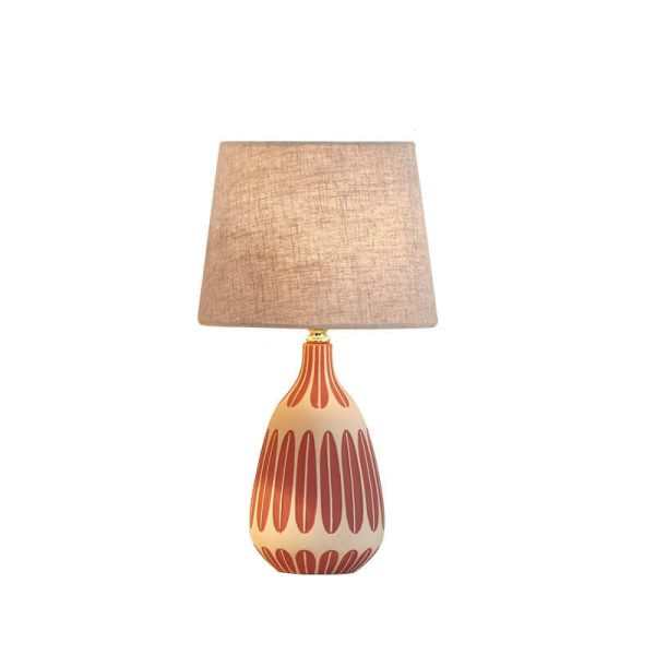 Nordic Vertical Pattern Ceramic Fabric 1-Light Table Lamp - Image 5