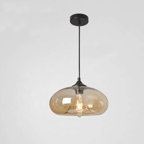 Creative Colored Glass Oval 1-Light Pendant Light - Image 29