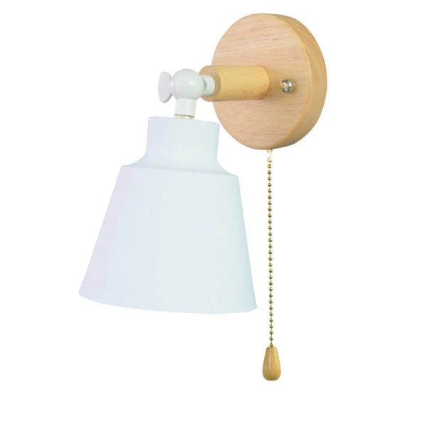 Nordic Minimalist Macaron Solid Color Rotatable Wood 1-Light Wall Sconce Lamp - Image 10