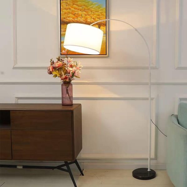 Nordic Creative Fabric Column Shade Fishing Rod 1-Light Standing Floor Lamp - Image 13