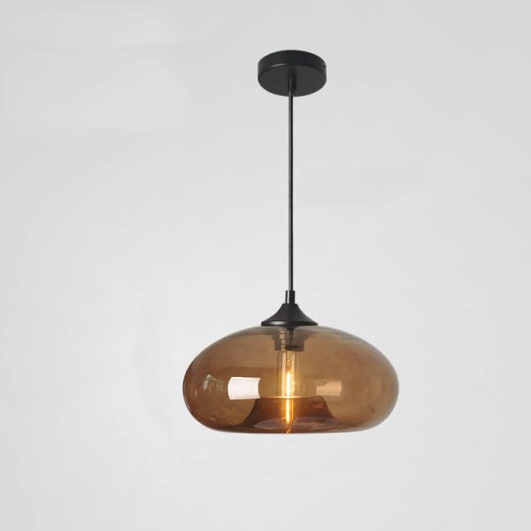 Creative Colored Glass Oval 1-Light Pendant Light - Image 30