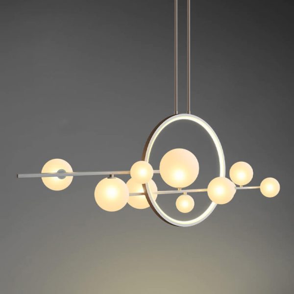 Modern Glass Long Bubble Magic Bean Island Light 7/10 Light Chandelier - Image 6